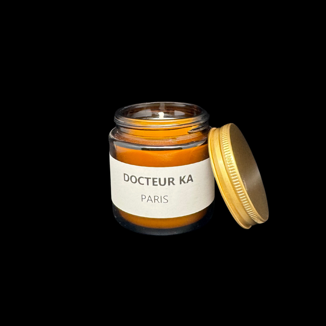 BOUGIE AMBRE-PATCHOULI, FRUITS ROUGES OU PAMPLEMOUSSE - Docteur Ka