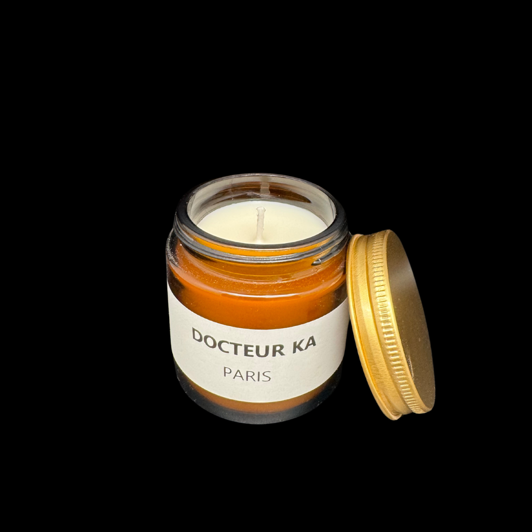 BOUGIE AMBRE-PATCHOULI, FRUITS ROUGES OU PAMPLEMOUSSE - Docteur Ka